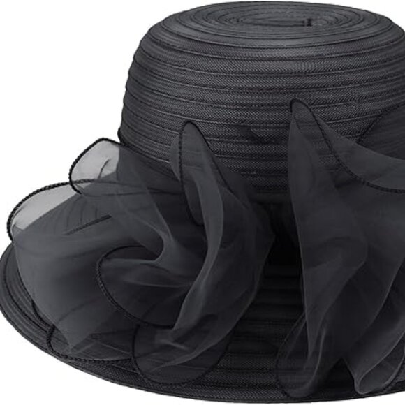 Women's Fashionable Dressy Church Hat Fascinator Bridal Tea Party Flower Wedding - Picture 3 of 8